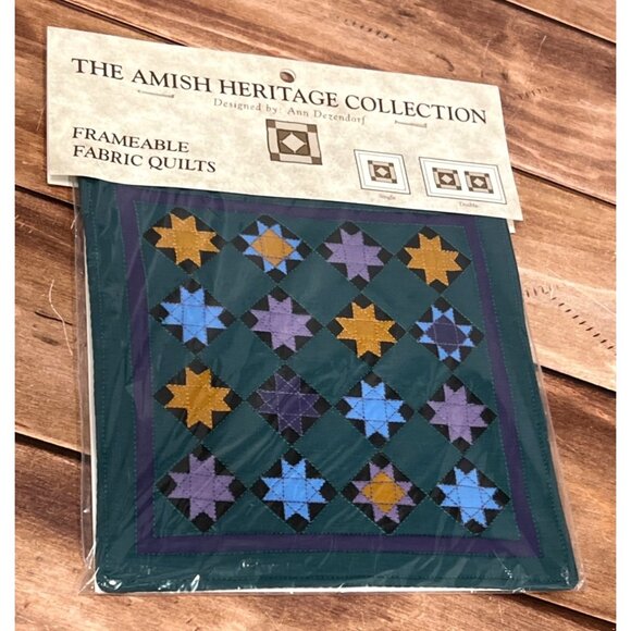 1.1 VTG Amish Heritage Collection Willitts Frameable Quilt by Ann Dezendorf 6X6 - Picture 2 of 8